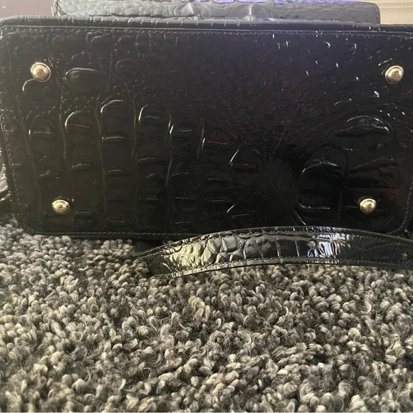 Brahmin Glossy Black Embossed Backpack - Picture 3 of 10